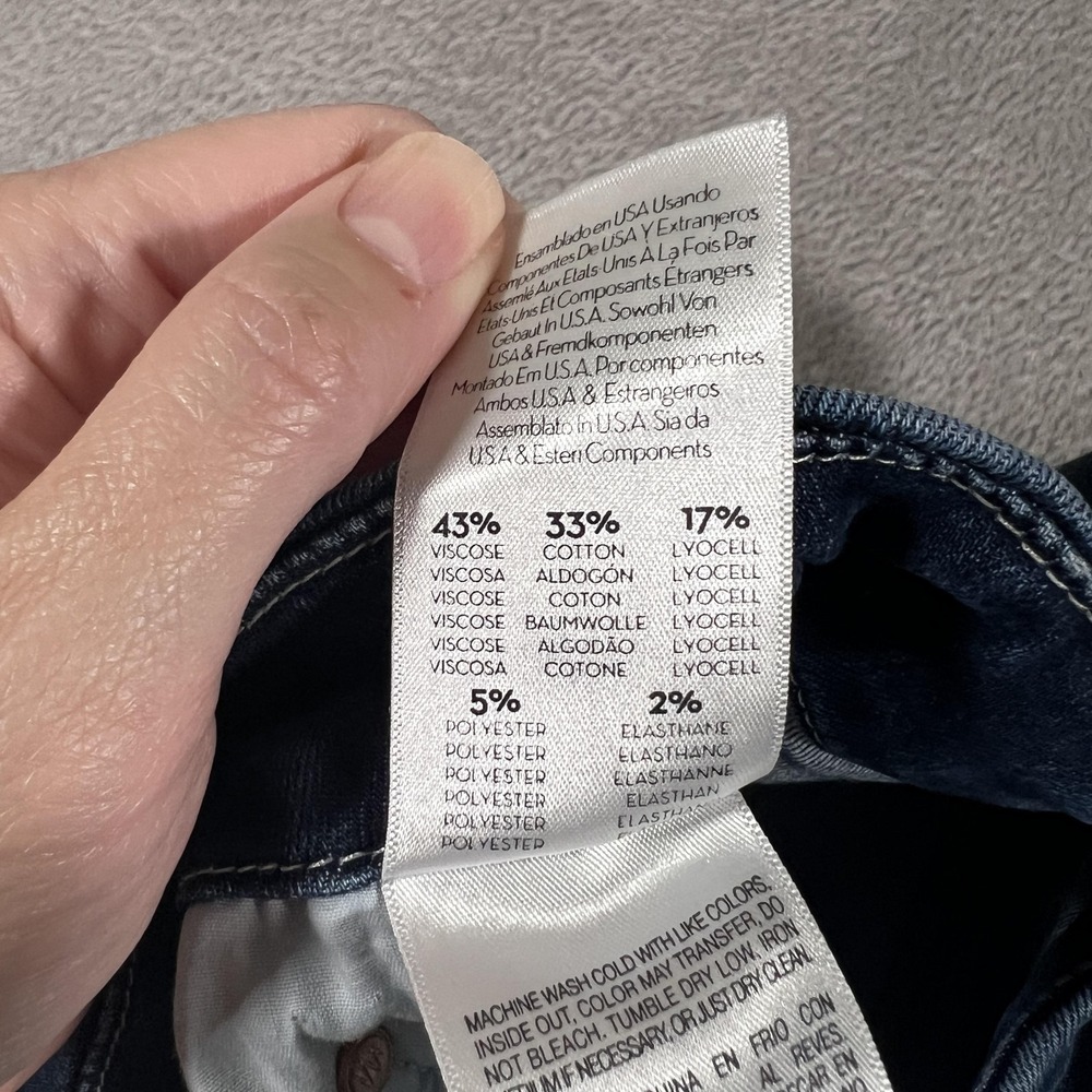 Mother Jeans Womens 27 Blue Dark Wash Skinny Stretch Denim Mid Rise Classic - Picture 6 of 11